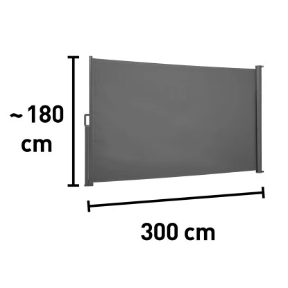 Seitenmarkise Livingston 3x1,8m Anthrazit 4 Seitenmarkise Livingston 3x1,8m Anthrazit – Bild 2