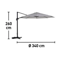 Ampelschirm Mendota Ø 340 Cm Ecru Mit Kurbelmechanik -Doppler Verkäufe 2024 048126607150 VM01 290920 L