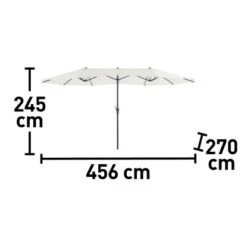 Balkonschirm Cloyna Ø 270 Cm Ecru Mit Kurbelmechanik -Doppler Verkäufe 2024 048126615148 VM01 240920 L