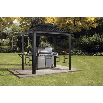 Sojag Grillpavillon Messina BBQ Aluminium 179 Cm X 292 Cm X 262 Cm Anthrazit 5 Sojag Grillpavillon Messina BBQ Aluminium 179 Cm X 292 Cm X 262 Cm Anthrazit – Bild 3