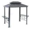 Sojag Grillpavillon Messina BBQ Aluminium 179 Cm X 292 Cm X 262 Cm Anthrazit -Doppler Verkäufe 2024 0772830160680 1741 6