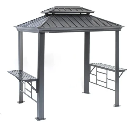 Sojag Grillpavillon Messina BBQ Aluminium 179 Cm X 292 Cm X 262 Cm Anthrazit 3 Sojag Grillpavillon Messina BBQ Aluminium 179 Cm X 292 Cm X 262 Cm Anthrazit