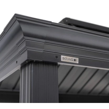 Sojag Grillpavillon Messina BBQ Aluminium 179 Cm X 292 Cm X 262 Cm Anthrazit 9 Sojag Grillpavillon Messina BBQ Aluminium 179 Cm X 292 Cm X 262 Cm Anthrazit – Bild 7