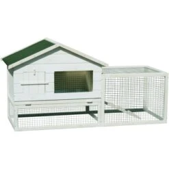 Dobar Kleintierstall Wolbeck Weiß Mit Freigehege FSC®