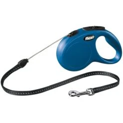 Flexi Seil-Roll-Leine New Classic Größe S Blau 5 M