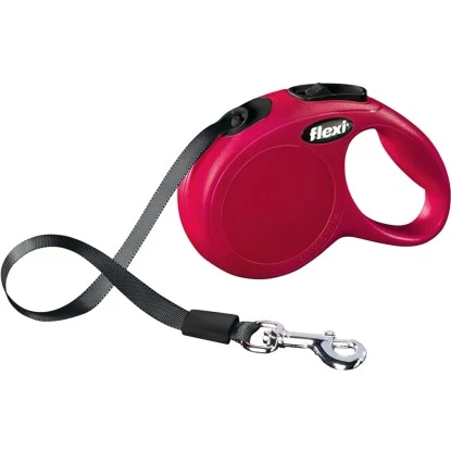 Flexi Gurt-Roll-Leine New Classic Größe XS Rot 3 M 3 Flexi Gurt-Roll-Leine New Classic Größe XS Rot 3 M