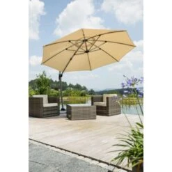 Schneider Schirme Ampelschirm Rhodos Ø 350 Cm Sand Mit Kurbelmechanik -Doppler Verkäufe 2024 144053 2630 7