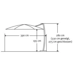 Schneider Schirme Ampelschirm Rhodos Ø 350 Cm Anthrazit Mit Kurbelmechanik -Doppler Verkäufe 2024 144055 2630 7