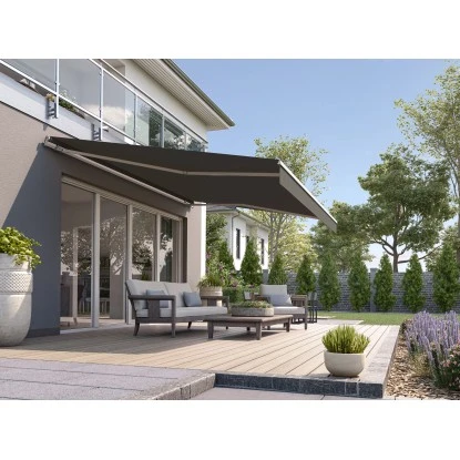 Wismar Gelenkarmmarkise Classic 600 Cm X 350 Cm Dunkelgrau 6 Wismar Gelenkarmmarkise Classic 600 Cm X 350 Cm Dunkelgrau – Bild 4