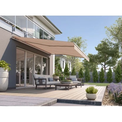 Wismar Gelenkarmmarkise Classic 600 Cm X 200 Cm Braun-Beige 6 Wismar Gelenkarmmarkise Classic 600 Cm X 200 Cm Braun-Beige – Bild 4