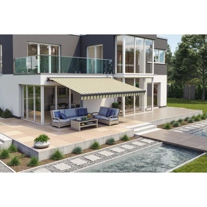 Wismar Teilhülsenmarkise 250 Cm X 200 Cm Beige-Grün 4 Wismar Teilhülsenmarkise 250 Cm X 200 Cm Beige-Grün – Bild 2