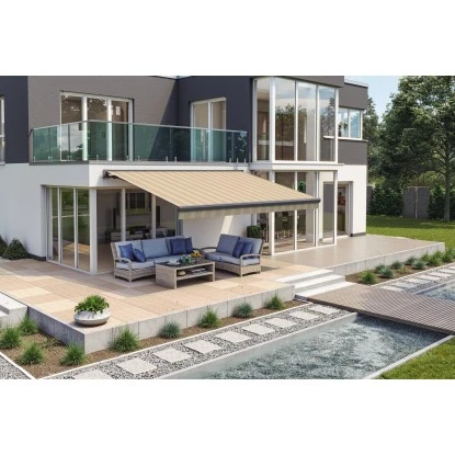 Wismar Teilhülsenmarkise 400 Cm X 250 Cm Beige 4 Wismar Teilhülsenmarkise 400 Cm X 250 Cm Beige – Bild 2