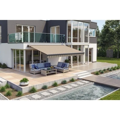 Wismar Teilhülsenmarkise 600 Cm X 350 Cm Beige-Braun 4 Wismar Teilhülsenmarkise 600 Cm X 350 Cm Beige-Braun – Bild 2