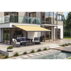 Wismar Kassettenmarkise S-Compact 550 Cm X 150 Cm Gelb-Weiß-Grau -Doppler Verkäufe 2024 148820 2354 AB 01 8