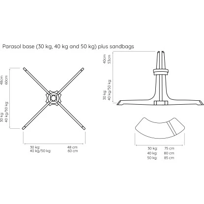 Baser Sonnenschirmständer 50 Kg Dunkelbraun 7 Baser Sonnenschirmständer 50 Kg Dunkelbraun – Bild 5