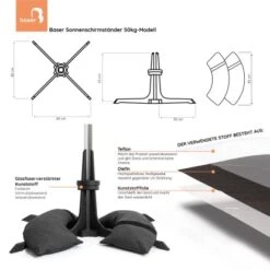 Baser Sonnenschirmständer 50 Kg Dunkelbraun 13 Baser Sonnenschirmständer 50 Kg Dunkelbraun -Doppler Verkäufe 2024 1528 TechnischesDatenblatt