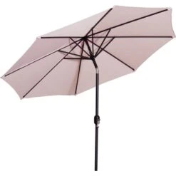 Gartenfreude Marktschirm Ø 270 Cm Hellrosa Mit Kurbelmechanik