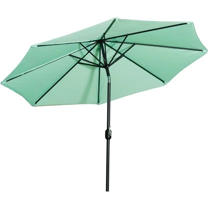 Gartenfreude Marktschirm Ø 270 Cm Hellgrün Mit Kurbelmechanik 3 Gartenfreude Marktschirm Ø 270 Cm Hellgrün Mit Kurbelmechanik