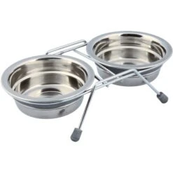 Trixie Napf-Set Eat On Feet Mit Klapperschutz 2 X 0,25 L/ ø 11 Cm