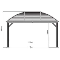 Sojag Aluminium-Pavillon Moreno 10 X 14 Anthrazit 298 Cm X 423 Cm X 283 Cm -Doppler Verkäufe 2024 1741 sj04400 monaco10x14 7