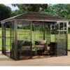 Sojag Aluminium Pavillon Castel 10 X 12 Bronze 298 Cm X 362 Cm X 283 Cm -Doppler Verkäufe 2024 1741 sj13500 castel10x12 2