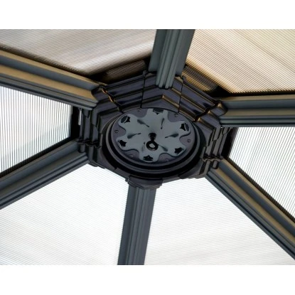 Palram - Canopia Gartenpavillon Roma 4.1 X 3.6 Anthrazit 10 Palram - Canopia Gartenpavillon Roma 4.1 X 3.6 Anthrazit – Bild 8