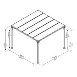 Palram - Canopia Gartenpavillon Milano 3.1 X 3.1 Anthrazit -Doppler Verkäufe 2024 1932144 4695 2