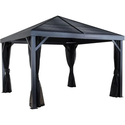 Sojag Aluminium Pavillon South Beach 12 X 12 Anthrazit 363 Cm X 363 Cm X 310 Cm 4 Sojag Aluminium Pavillon South Beach 12 X 12 Anthrazit 363 Cm X 363 Cm X 310 Cm – Bild 2