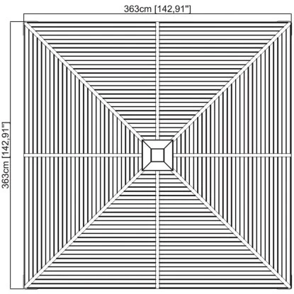 Sojag Aluminium Pavillon South Beach 12 X 12 Anthrazit 363 Cm X 363 Cm X 310 Cm 8 Sojag Aluminium Pavillon South Beach 12 X 12 Anthrazit 363 Cm X 363 Cm X 310 Cm – Bild 6