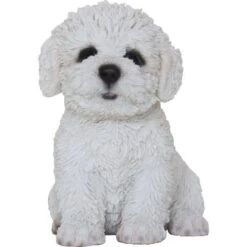 Deko-Figur Hundewelpe Bichon Frise 15 Cm