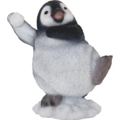 Deko-Figur Lustiger Pinguin Mit Schneeball 14 Cm