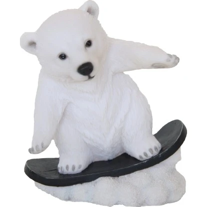 Deko-Figur Lustiger Eisbär Auf Snowboard 15 Cm 3 Deko-Figur Lustiger Eisbär Auf Snowboard 15 Cm