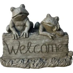 Gartendekoration Frösche Welcome 28 Cm