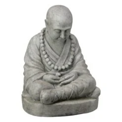 Deko-Figur Buddha Sitzend 35 Cm Dunkelgrau