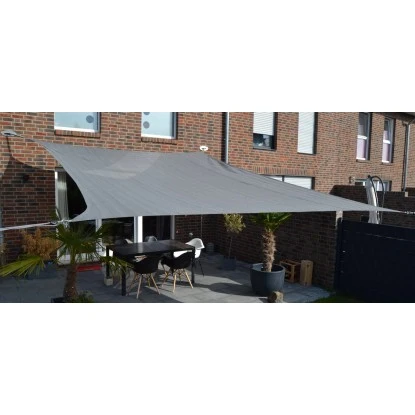 Floracord Vierecksonnensegel HDPE Grau 400 Cm X 500 Cm 3 Floracord Vierecksonnensegel HDPE Grau 400 Cm X 500 Cm