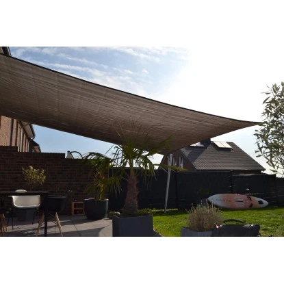 Floracord Vierecksonnensegel HDPE Grau 400 Cm X 500 Cm 4 Floracord Vierecksonnensegel HDPE Grau 400 Cm X 500 Cm – Bild 2