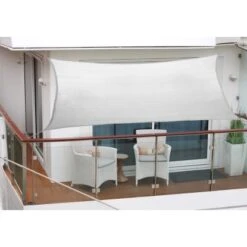 Floracord Balkonsonnensegel Silbergrau 270 Cm X 140 Cm