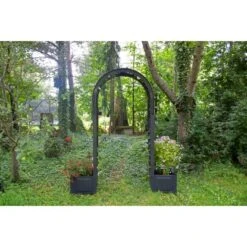 KHW Rosenbogen Mit Pflanzkasten Anthrazit