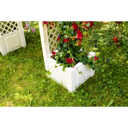 KHW Rosenbogen Mit Pflanzkasten Weiß 6 KHW Rosenbogen Mit Pflanzkasten Weiß – Bild 4