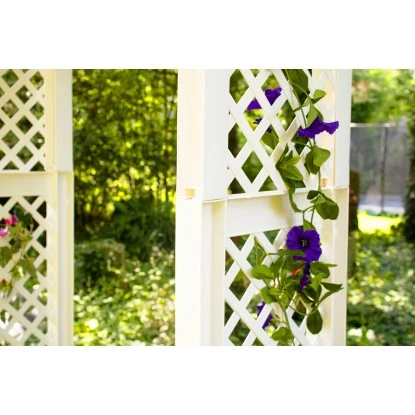 KHW Rosenbogen Mit Pflanzkasten Weiß 9 KHW Rosenbogen Mit Pflanzkasten Weiß – Bild 7