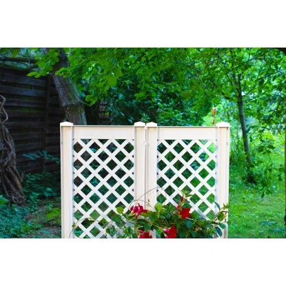 KHW Spalier Mit Erdspieß 2er-Set 43 Cm Weiß 4 KHW Spalier Mit Erdspieß 2er-Set 43 Cm Weiß – Bild 2