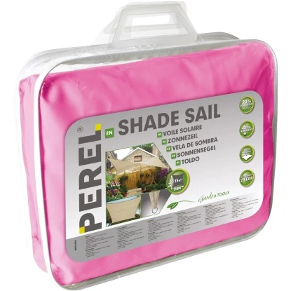 Perel Viereck-Sonnensegel 360 Cm X 360 Cm Fuchsia 4 Perel Viereck-Sonnensegel 360 Cm X 360 Cm Fuchsia – Bild 2