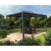Palram - CanopiaMartinique 3 X 4.3 GartenPavillon Anthrazit Inkl. LED Set -Doppler Verkäufe 2024 2971661 1