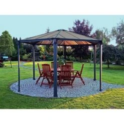 Palram - CanopiaMonaco 4.5 X 3.9 GartenPavillon Anthrazit Inkl. LED Set -Doppler Verkäufe 2024 2971745 2 1