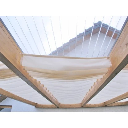 Floracord Sonnensegel Hell Elfenbein 220 Cm X 96 Cm Inkl. Laufhaken Und Stopper 4 Floracord Sonnensegel Hell Elfenbein 220 Cm X 96 Cm Inkl. Laufhaken Und Stopper – Bild 2