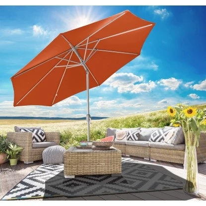 Gartenfreude Marktschirm Ø 300 Cm Terracotta Mit Kurbelmechanik 4 Gartenfreude Marktschirm Ø 300 Cm Terracotta Mit Kurbelmechanik – Bild 2