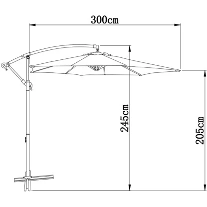 Gartenfreunde Ampelschirm Ø 300 Cm Lemon Mit Kurbel 7 Gartenfreunde Ampelschirm Ø 300 Cm Lemon Mit Kurbel – Bild 5