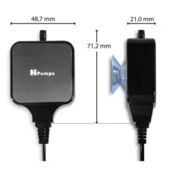 HiPumps Aquarien Luftpumpe Schwarz -Doppler Verkäufe 2024 331 28s13018Abmessungen 01