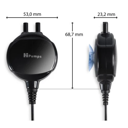 HiPumps Aquarien Luftpumpe Zweikanal 4 HiPumps Aquarien Luftpumpe Zweikanal – Bild 2