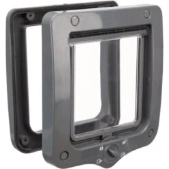 Trixie 4-Wege Freilauftür 20 Cm × 22 Cm Grau